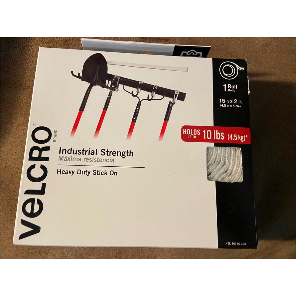 NIP VELCRO Brand Industrial Strength Heavy Duty 15 ft x 2 in Holds 10 lb White